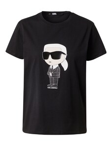 Karl Lagerfeld Marškinėliai 'Ikonik 2.0' juoda / balta