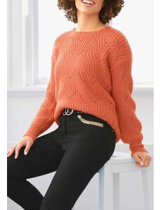 Linea Tesini Jaukus oranžinis megztinis su vilna : Dydis - 50
