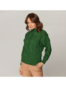 Moteriškas vilnoninis žalias megztinis 14750