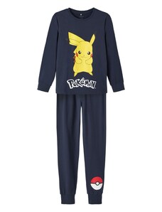NAME IT Miego kostiumas 'Nash Pokemon' tamsiai mėlyna / geltona / raudona / balta