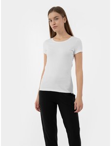 4F Moteriški T-shirt regular lygūs marškinėliai