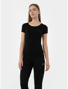 4F Moteriški T-shirt regular lygūs marškinėliai