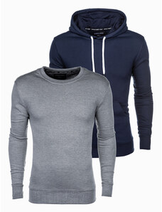 Ombre Clothing BASIC vyriškų džemperių rinkinys - 2 vnt Z54