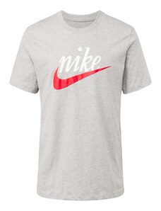 Nike Sportswear Marškinėliai 'FUTURA 2' margai pilka / oranžinė-raudona / balta