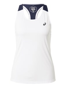 ASICS Sportiniai marškinėliai be rankovių tamsiai mėlyna / balta