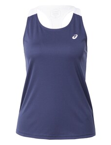 ASICS Sportiniai marškinėliai be rankovių tamsiai mėlyna / balta