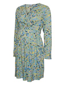 MAMALICIOUS Suknelė 'Renee Tess' šviesiai mėlyna / garstyčių spalva / rausvai violetinė spalva / juoda