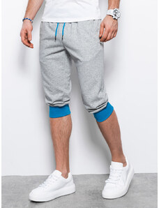 Ombre Clothing Vyriški sportiniai šortai - pilkai-mėlyni V5 P29
