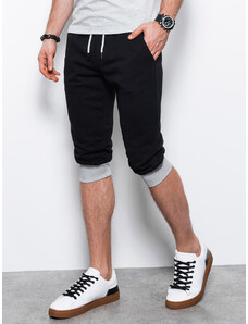 Ombre Clothing Vyriški sportiniai šortai - juodai-pilki V1 P29