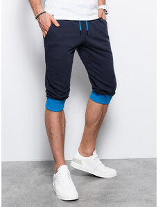 Ombre Clothing Vyriški sportiniai šortai - tamsiai mėlynai-mėlyni V2 P29