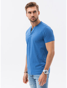Ombre Clothing Vyriški marškinėliai be atspaudo - mėlyni S1390