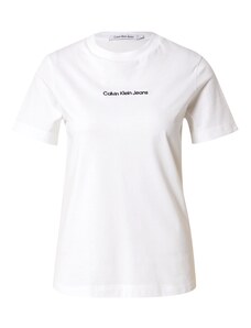 Calvin Klein Jeans Marškinėliai 'INSTITUTIONAL' juoda / balta