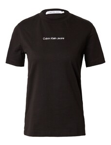 Calvin Klein Jeans Marškinėliai 'Institutional' juoda / balta