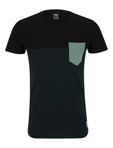 Iriedaily Marškinėliai benzino spalva / pastelinė žalia / juoda