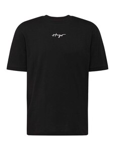 HUGO Marškinėliai 'Dontevideo' juoda / balta