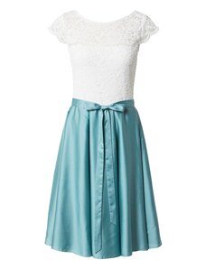 SWING Kokteilinė suknelė turkio spalva / balta