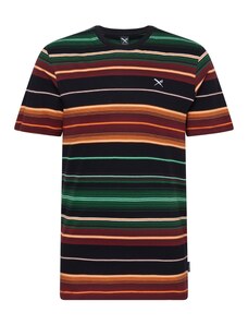 Iriedaily Marškinėliai 'Santo' tamsiai žalia / oranžinė / tamsiai raudona / juoda
