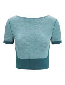 ICEBREAKER Sportiniai marškinėliai 'ZoneKnit' smaragdinė spalva / margai žalia / pastelinė violetinė