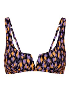 LSCN by LASCANA Bikinio viršutinė dalis 'Lavista' purpurinė / oranžinė / juoda