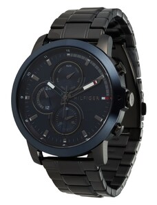 TOMMY HILFIGER Analoginis (įprasto dizaino) laikrodis tamsiai mėlyna jūros spalva / juoda