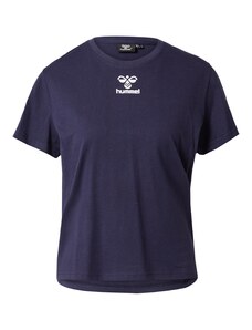 Hummel Sportiniai marškinėliai tamsiai mėlyna jūros spalva / balta
