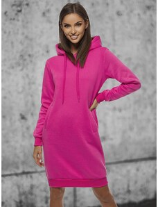 Tamsiai rožinis moteriškas džemperis su gobtuvu OZONEE JS/YS10005/19Z