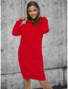 Raudonas moteriškas džemperis su gobtuvu OZONEE JS/YS10005/18Z