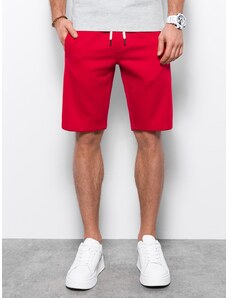 Ombre Clothing Vyriški trumpi šortai su kišenėmis - raudoni V7 OM-SRBS-0109