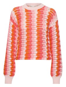 InWear Megztinis 'Alyssa' oranžinė / rožių spalva / balta