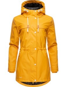 NAVAHOO Demisezoninis paltas 'Rainy Forest' geltona / oranžinė / balta