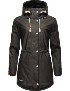 NAVAHOO Demisezoninis paltas 'Rainy Forest' oranžinė / juoda / balta