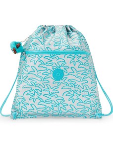 KIPLING Krepšys-maišas 'Supertaboo' žalsvai mėlyna / sidabrinė