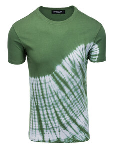 Ombre Clothing TIE DYE vyriški medvilniniai marškinėliai - žali V3 S1617