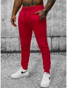 Tamsiai-raudonos vyriškos sportinės kelnės OZONEE JS/XW01/59Z