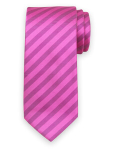Willsoor Vyriškas klasikinis rožinis dryžuotas kaklaraištis 15131