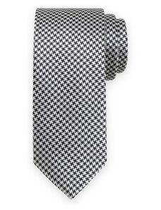 Willsoor Vyriškas klasikinis kaklaraištis juodais ir baltais langeliais 15139