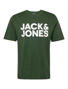 JACK & JONES Marškinėliai žalia / balta