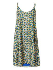 EDITED Vasarinė suknelė 'Lila' mėlyna / garstyčių spalva / nefrito spalva / rožinė