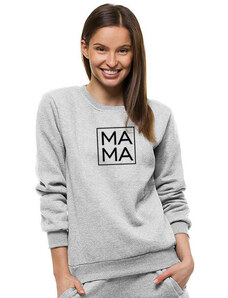 Moteriškas šviesiai pilkas džemperis MAMA