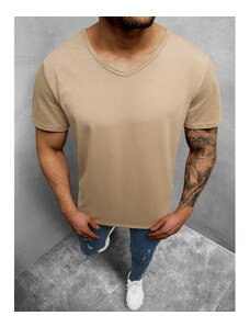 Vyriški rusvos spalvos marškinėliai Dimel