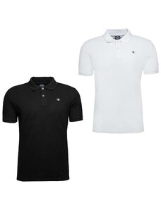 Champion Authentic Athletic Apparel Marškinėliai juoda / balta