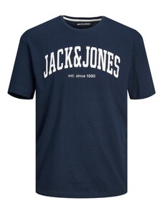 JACK & JONES Marškinėliai 'Josh' tamsiai mėlyna / balta