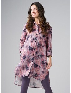 Lega lininė marškinių tipo suknelė "Elmira Dusty Violet Flower Print"