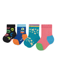 Vaikiškų ilgų kojinių komplektas (4 poros) Happy Socks