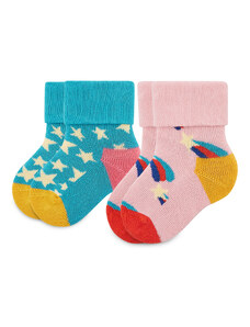 Vaikiškų ilgų kojinių komplektas (2 poros) Happy Socks
