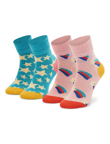 Vaikiškų ilgų kojinių komplektas (2 poros) Happy Socks