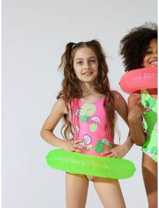 4F Vientisas maudymosi kostiumėlis mergaitėms