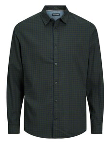 Jack & Jones Plus Marškiniai 'Gingham' tamsiai mėlyna / tamsiai žalia
