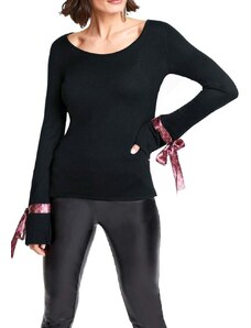 Juodas megztinis su kaspinais : Dydis - 36