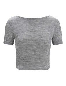 ICEBREAKER Sportiniai marškinėliai 'ZoneKnit' pilka / juoda